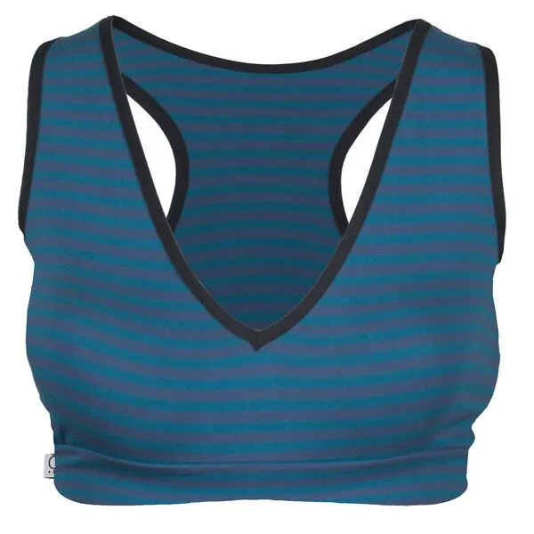Frija Omina Frija Omina Bio Sport-Top Athla Muster, Petrol-indigo gestreift (blau), – Produktbild 1 von 2