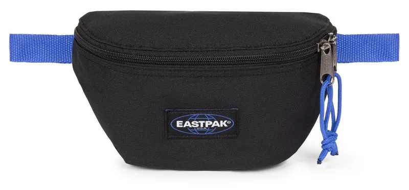 Eastpak Eastpak Bauchtasche SPRINGER, Unisex Gürteltasche, Minibag mit Reißverschluss und Logo-Aufnäher, Blau|schwarz, – Produktbild 2 von 3