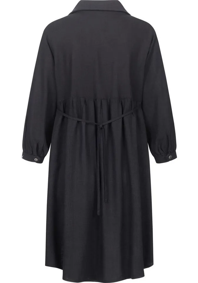 ragwear ragwear Minikleid Almu Leichtes Langarmkleid mit Blumenmuster, Schwarz, – Produktbild 1 von 3