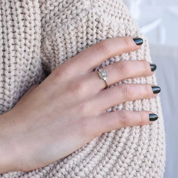 Eppi Eppi Goldenring mit einem Salt and Pepper Diamanten Mahmud – Produktbild 4 von 4