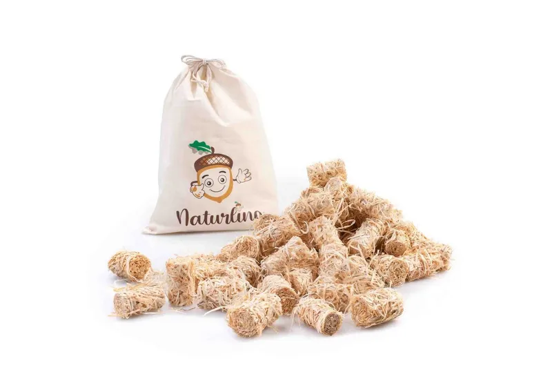 naturling naturling Holzwolle Anzünder gewachst 5kg - ca. 400 Anzünder - mit Vorratsbeutel – Produktbild 5 von 8