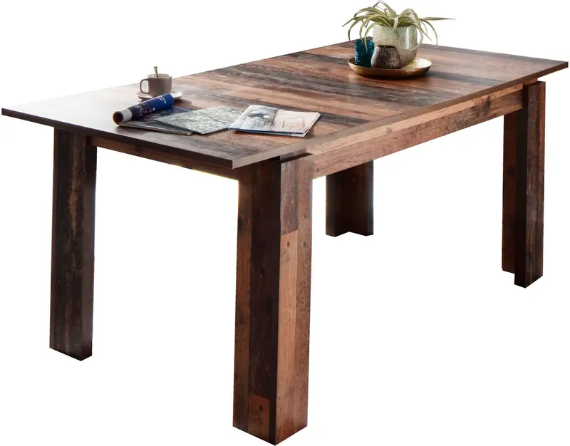 Home affaire Esstisch Tanum, Ausziehbarer Esszimmertisch 160-200 cm - Maße (B/T/H) 160/90/77 cm, Beige, – Produktbild 5 von 5