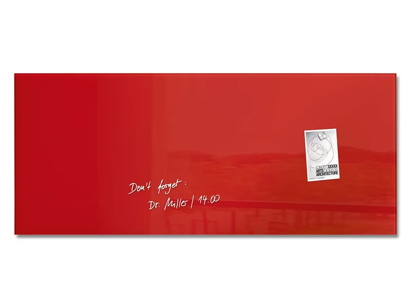 Sigel Sigel Glas-Magnettafel 'artverum' 130 x 55 cm, Rot, – Produktbild 1 von 1