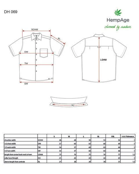 HempAge HempAge Kurzarmhemd mit Streifenmuster Casual Fit Hanf/Biobaumwolle, Smoke (blau), – Produktbild 2 von 4