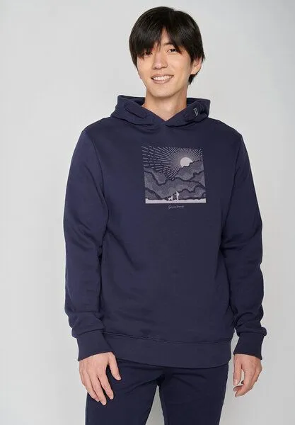 GreenBomb GREENBOMB Nature Friends Star - Kuschliger Hoodie aus Bio-Baumwolle / hochwertiger Print / GOTS / Fair & Vegan, Blau (marineblau), – Produktbild 1 von 4