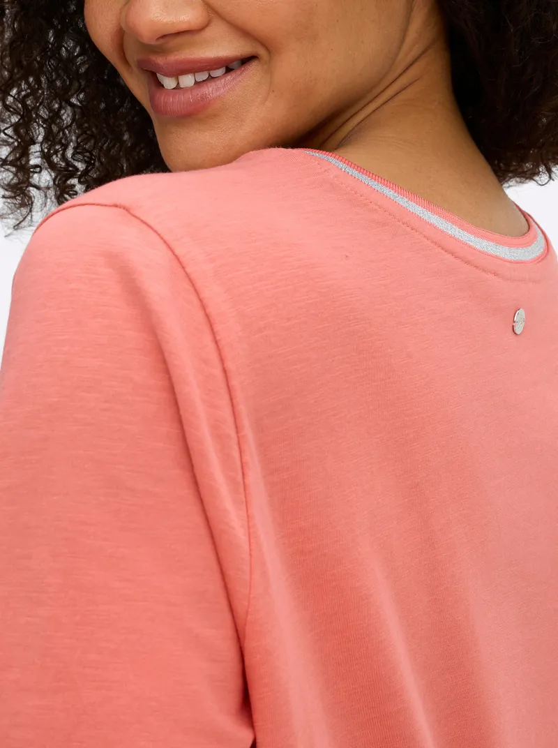 sheego V-Shirt koralle, Koralle, – Produktbild 2 von 2
