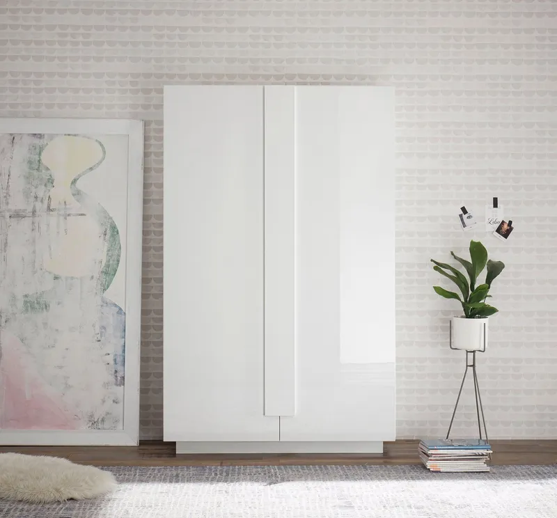 Home affaire Mehrzweckschrank Jupiter, Höhe 193 cm, Stauraumschrank 2 Türen - Soft Closing, Highboard, moderne Griffblende, FSC®, cleveres Stauraumkonzept, Weiß, – Produktbild 1 von 5