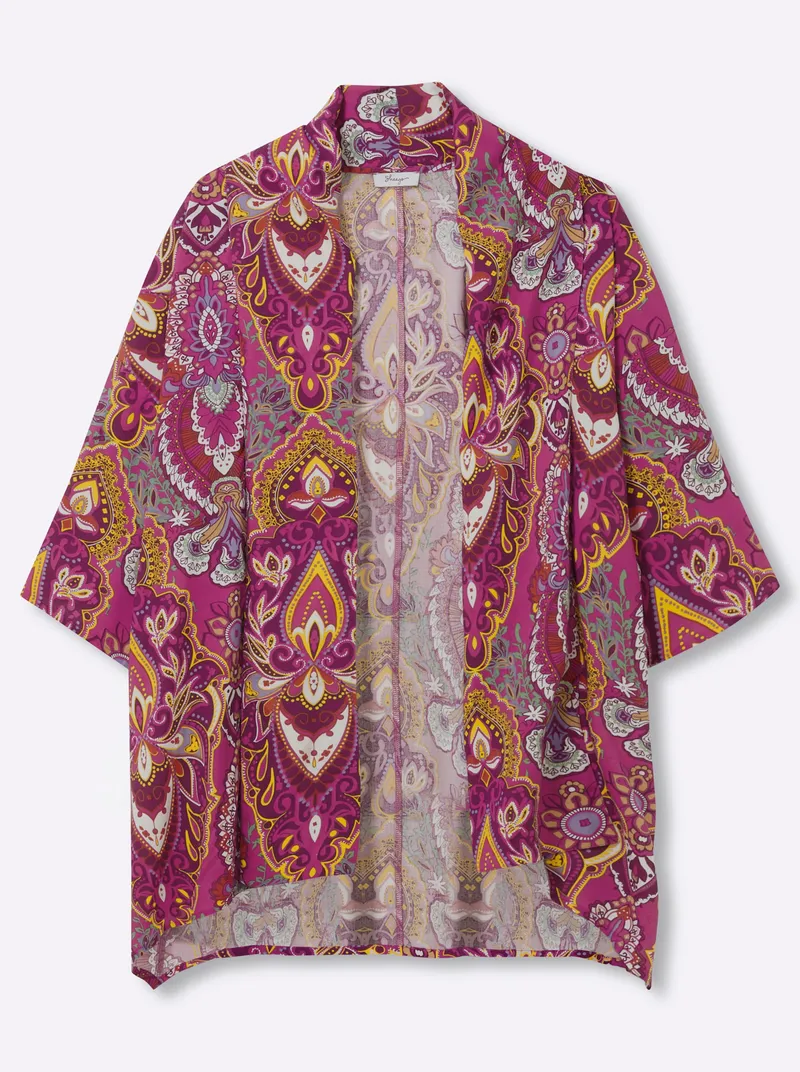 sheego by Joe Browns Blusenjacke, Magenta-lila-gemustert, – Produktbild 1 von 2