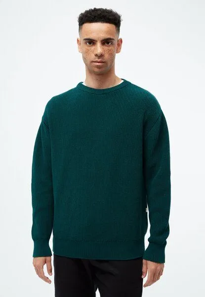 Givn Berlin Givn Berlin Strickpullover GBBRENDAN loose Fit aus Bio-Baumwolle, Petrol, – Produktbild 1 von 4