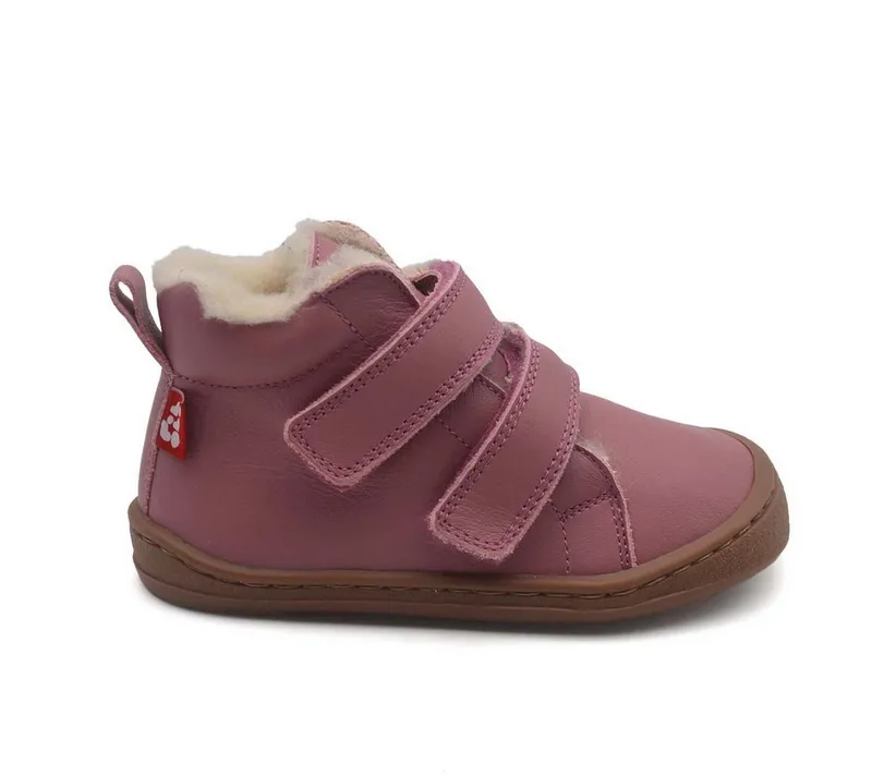 Pololo Pololo Barfuß Winterstiefel für Kinder, bequemer Winterstiefel gefüttert mit Bio Wolle, Rosa, – Produktbild 2 von 5
