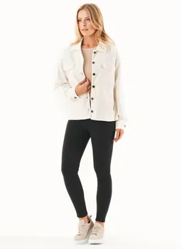 ORGANICATION ORGANICATION Damen vegan Hemdjacke Bio-Baumwollmischung Weiß – Produktbild 1 von 1