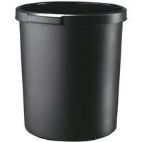 HAN HAN Papierkorb aus Recyclingkunststoff, 30 l, 40 x Ø 36 cm, schwarz – Produktbild 1 von 1