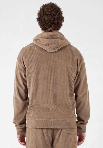 ORGANICATION ORGANICATION Cord-Hoodie aus Bio-Baumwolle, Gravel, – Produktbild 4 von 4