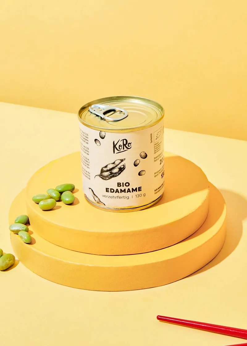 KoRo Grüne Bio Edamame in der Dose 130 g – Produktbild 1 von 5
