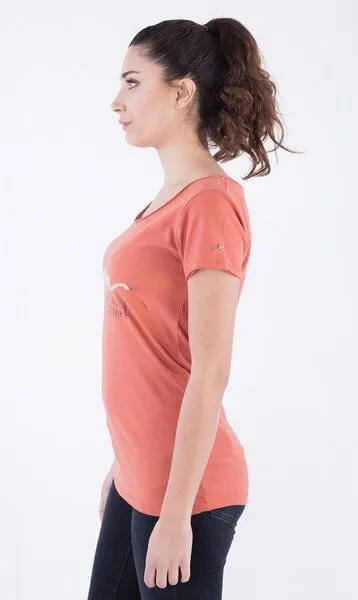 ORGANICATION ORGANICATION WOR-2166 DAMEN T-SHIRT, Terra cotta, – Produktbild 3 von 3