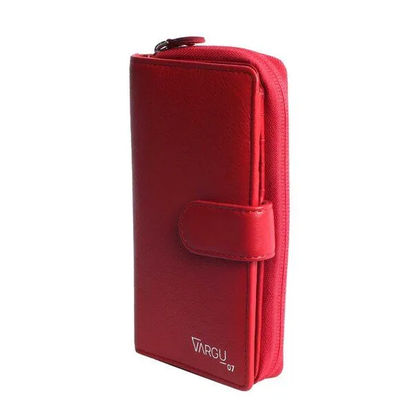 Vargu Vargu Echtleder Geldbörse SABA 1-A mono, Red, – Produktbild 2 von 3
