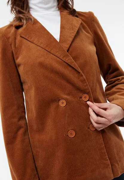 Givn Berlin Givn Berlin Damen Cordblazer aus Bio-Baumwolle - BROOKE, Caramel brown (cord), – Produktbild 3 von 4