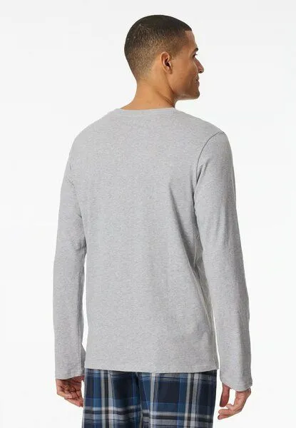 Schiesser Schiesser Shirt langarm | Bio-Baumwolle | grau-meliert, Grau, – Produktbild 2 von 4