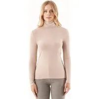ORGANICATION ORGANICATION Langarmshirt aus LENZING ECOVERO mit Rollkragen, Natur(beige), – Produktbild 1 von 1
