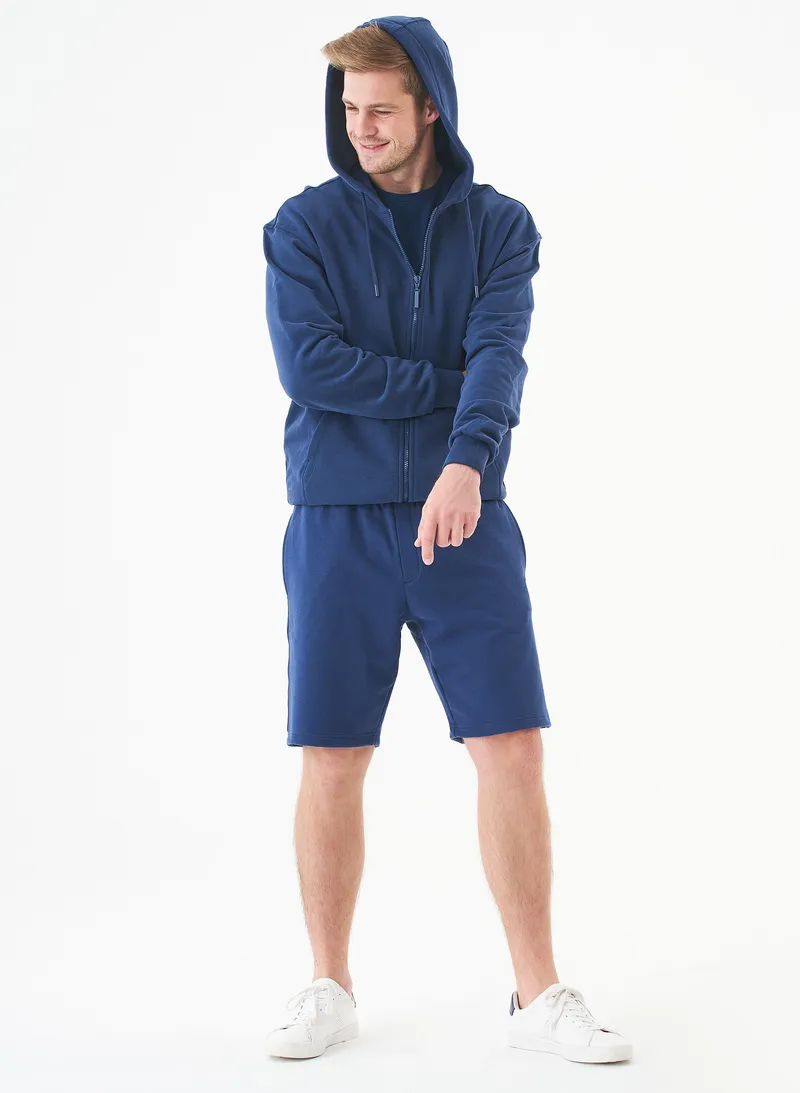 ORGANICATION ORGANICATION Herren vegan Hoodie Unisex Zip-Up Junda Navy, Dunkelblau, – Produktbild 1 von 2