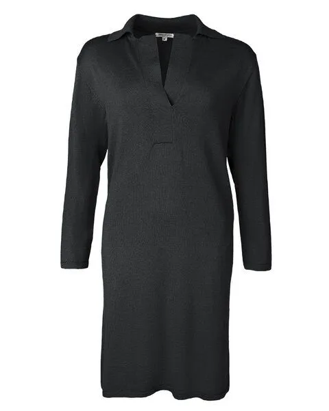 Alma & Lovis Alma & Lovis Softes Kleid im Polo-Style aus Bio-Baumwoll-/Woll-Mix | Cotwoll Polokleid, Schwarz, – Produktbild 1 von 1