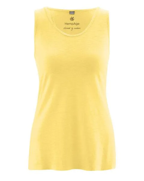 HempAge HempAge Lockeres Tank-Top Hanf/Biobaumwolle, Butter (gelb), – Produktbild 3 von 4
