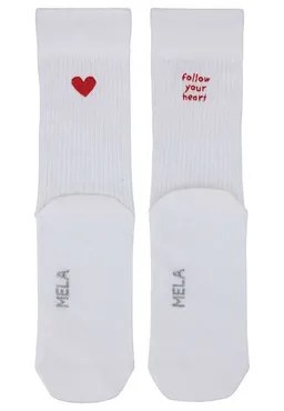MELA Gerippte Socken Stickerei 2 Paare | von MELA | Fairtrade & GOTS zertifiziert – Produktbild 1 von 1