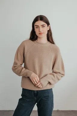 Sonho Stories Sonho Stories Strickpullover aus Wolle (Merino) mit Oversized-Passform beige/sand – Produktbild 1 von 1