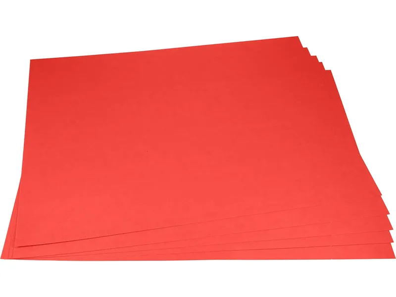 Memo 5 Bögen Bastelkarton 52 x 74 cm, 350 g/m² rot – Produktbild 1 von 1