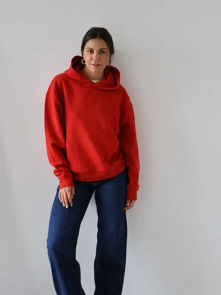 Kultgut Kultgut Weich & Kuschelig- Goodness Oversize-Hoodie / Marie, Rot, – Produktbild 2 von 4