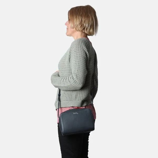 Vargu Vargu Leder-Umhängetasche Loreen 1, Navy, – Produktbild 3 von 4