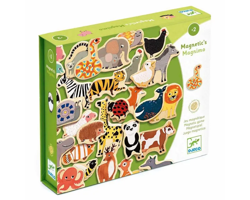 DJECO Lernspielzeug Holz-Magnete Magnimo 36 bunte Tierfiguren Kinder ab 2 Jahren – Produktbild 5 von 5