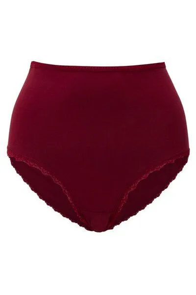 People Tree People Tree Hoher Slip - High Waist Briefs Panties, Rot, – Produktbild 3 von 3