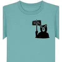 päfjes päfjes Dem Bären ist es EGAL! Dir auch? - Fair Wear Kinder T-Shirt Bio, Teal monstera (mint), – Produktbild 1 von 1