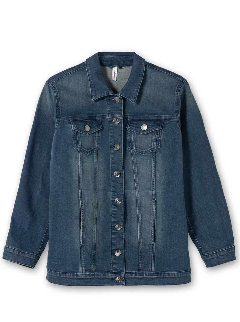 sheego Jeansjacke blue denim, Blue denim, – Produktbild 1 von 2