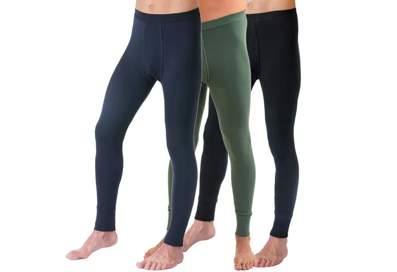 HERMKO Lange Unterhose 3540 (Pack, 3er) Bio-Baumwolle mit Eingriff Weichbund basic hergestellt in EU, Bunt, – Produktbild 1 von 3