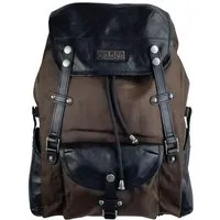 manbefair manbefair Robuster Laptop Rucksack Athena aus recyceltem Nylon Gewebe und Rinds-Leder, Braun, – Produktbild 1 von 1