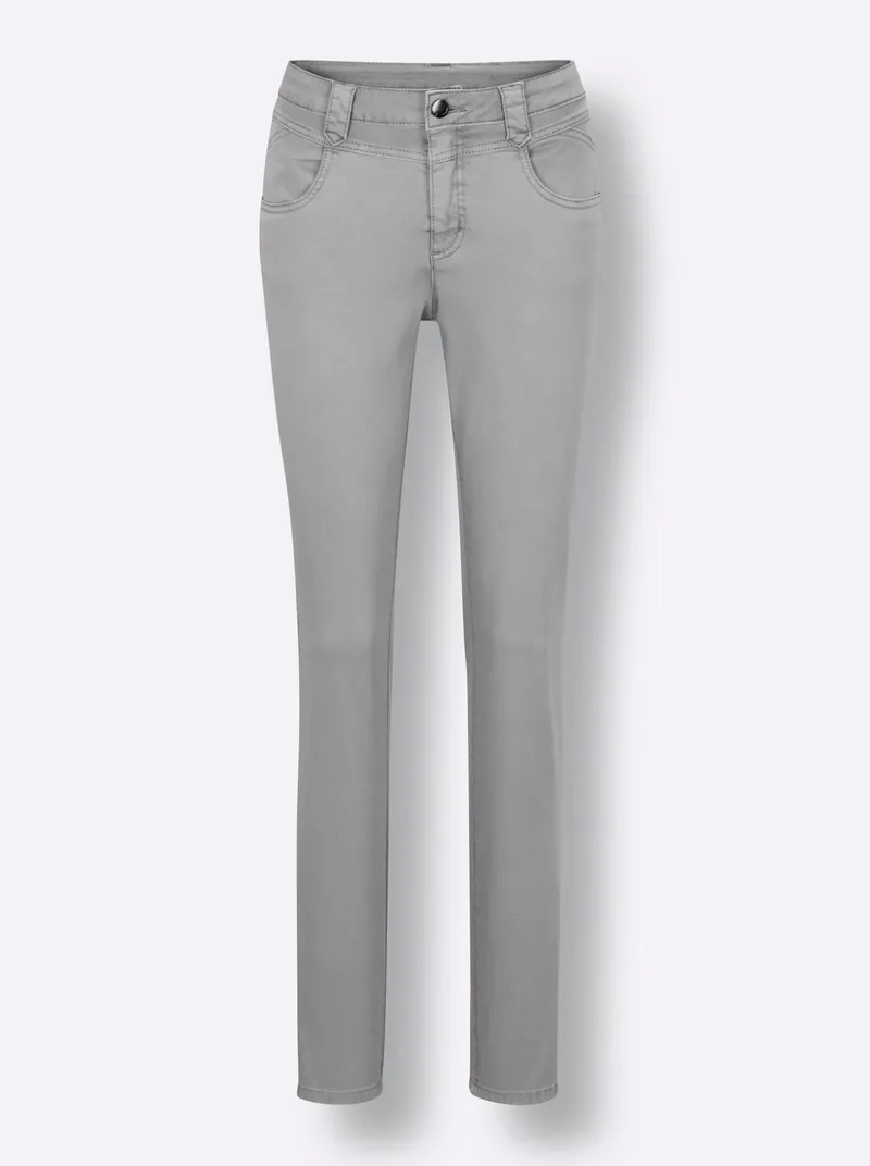 Gerade Jeans, Steingrau, – Produktbild 1 von 2