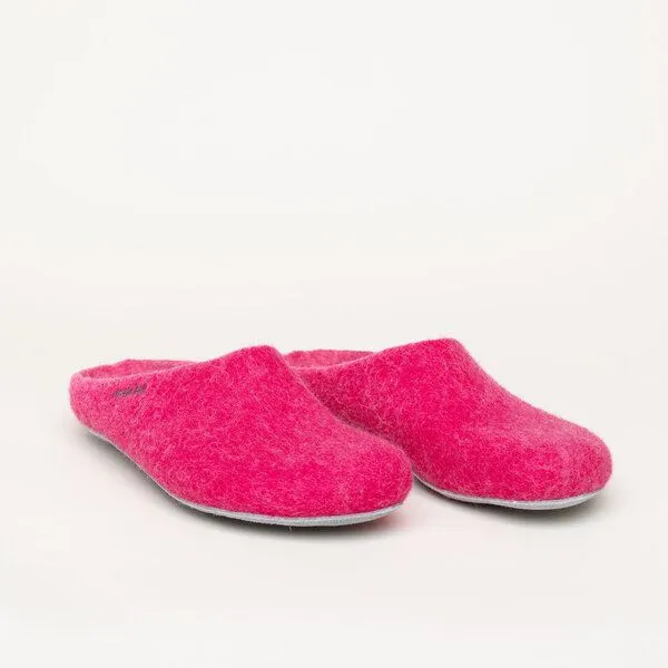 Magicfelt Magicfelt Filz-Hausschuh AP 701 aus 100% Merino-Wolle Pantoffeln für Damen & Herren mit Ledersohle, Pink, – Produktbild 1 von 6