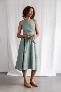 Jyoti - Fair Works Jyoti - Fair Works Damen vegan Kleid Karishmi EuKALyptus – Produktbild 1 von 1