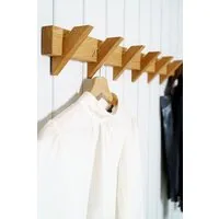 kleiderleiter de kleiderleiter_de Garderobe, Garderobenleiste ANDA aus massiver Eiche mit 5 /8 Haken in 60 oder 100 cm – Produktbild 1 von 1