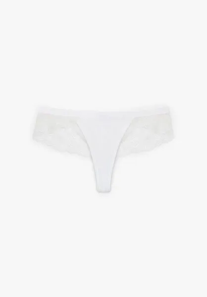 Lovjoi Lovjoi Tanga LUMINOUS MOSS mit filigraner Spitze, White (weiß), – Produktbild 2 von 4