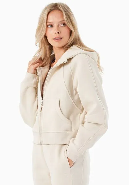 ORGANICATION Organication Joddy | Essentials Full Zip-Hoodie aus Bio-Baumwolle und recyceltem Polyester, Off white, – Produktbild 3 von 4