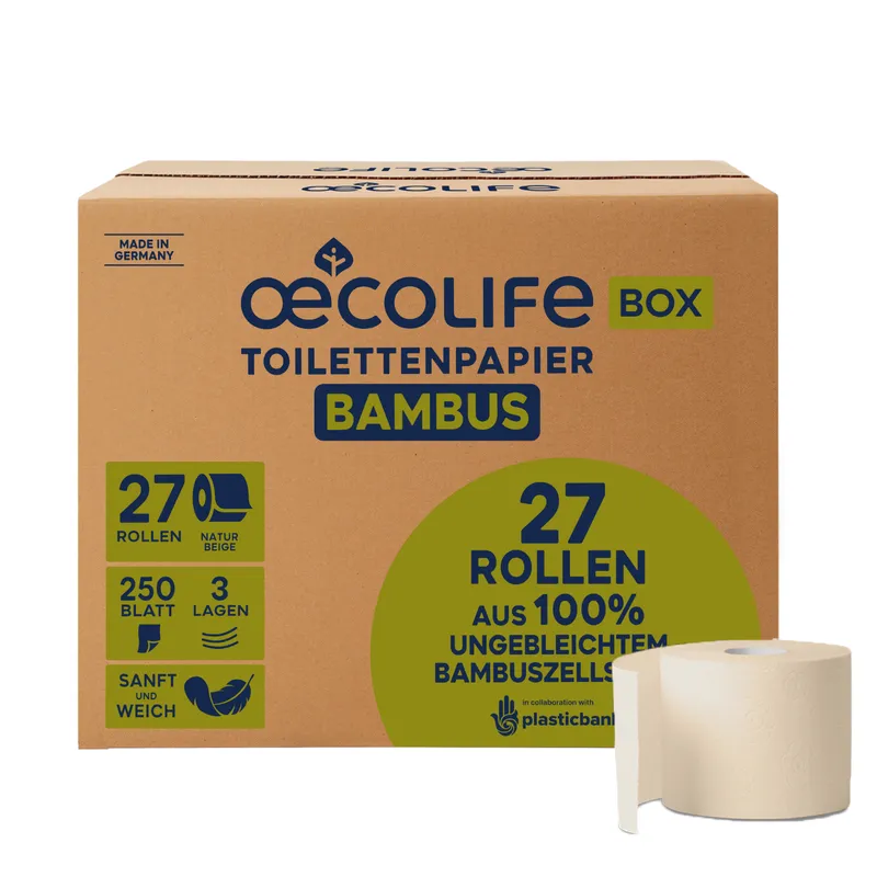 oecolife Toilettenpapier Box BAMBUS – Produktbild 1 von 1