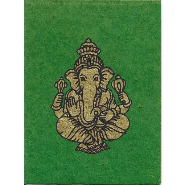 Just Be Just Be Briefkarte Ganesh, Grün, – Produktbild 1 von 3