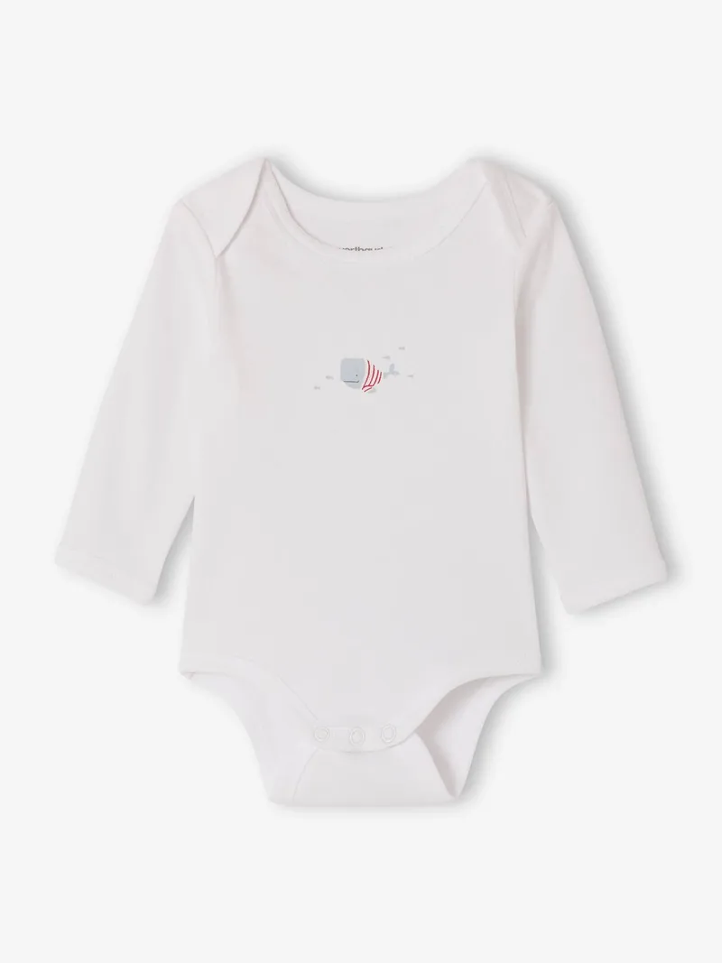 Vertbaudet 5er-Pack Baby Langarm-Bodys, Blau, – Produktbild 4 von 4