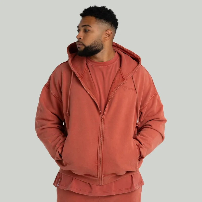 GymBeam OG1 STRIX Hoodie mit Reißverschluss in Washed Terra L – Produktbild 1 von 1
