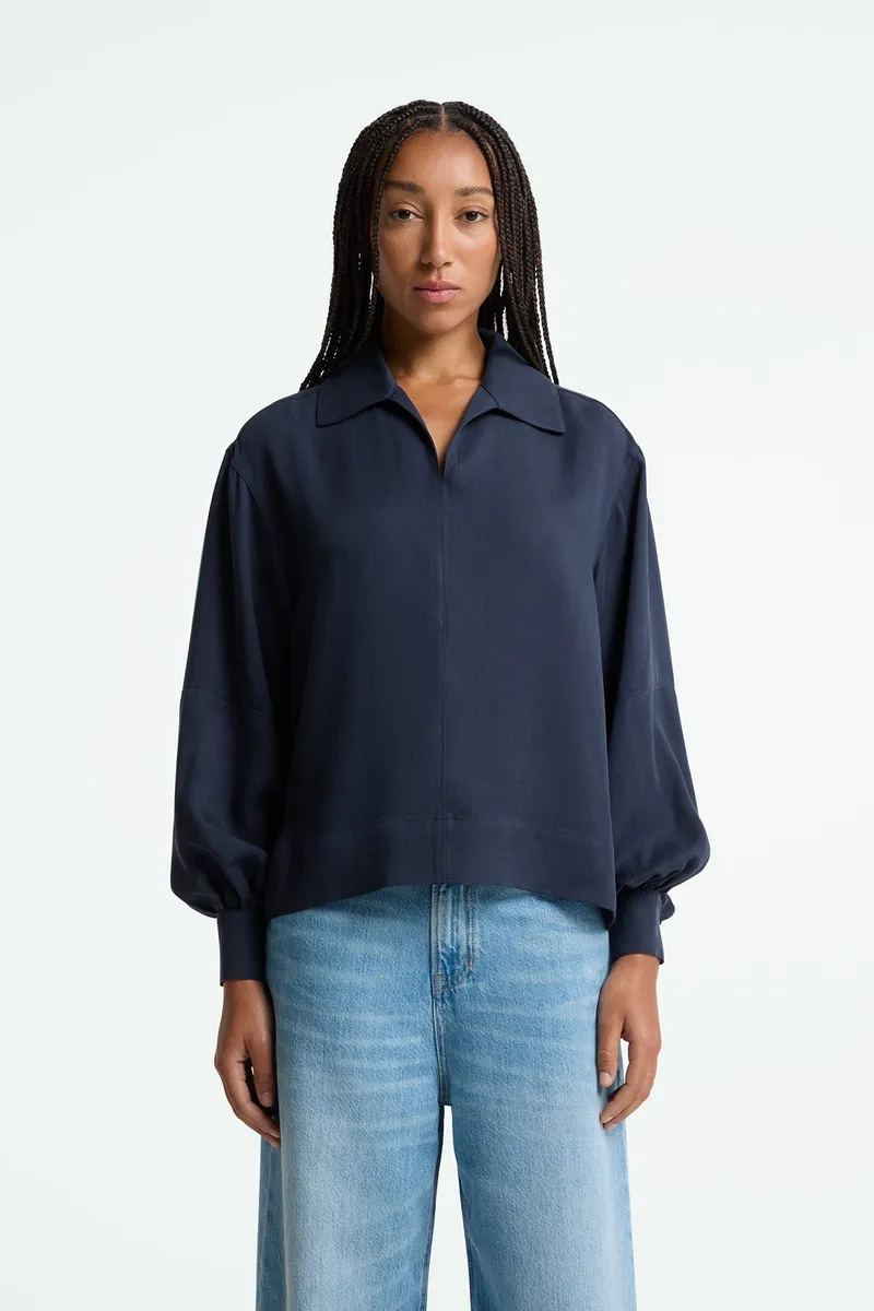 Kings Of Indigo Kings of Indigo Damen vegan Bluse Rheana Kleid Blues, Extra dunkelblau, – Produktbild 1 von 1