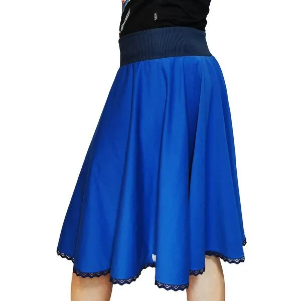liebewicht liebewicht weiter Rock aus Bio Jersey für Damen, Blau, – Produktbild 1 von 4
