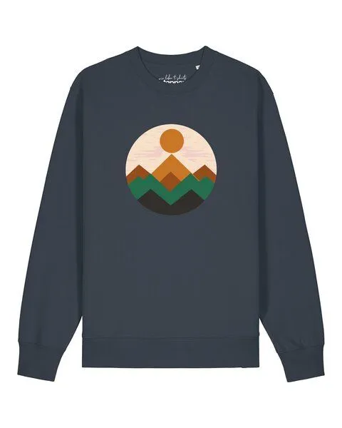 watapparel watapparel Sweatshirt Unisex Geometric Landscape 2, India ink grey, – Produktbild 1 von 2
